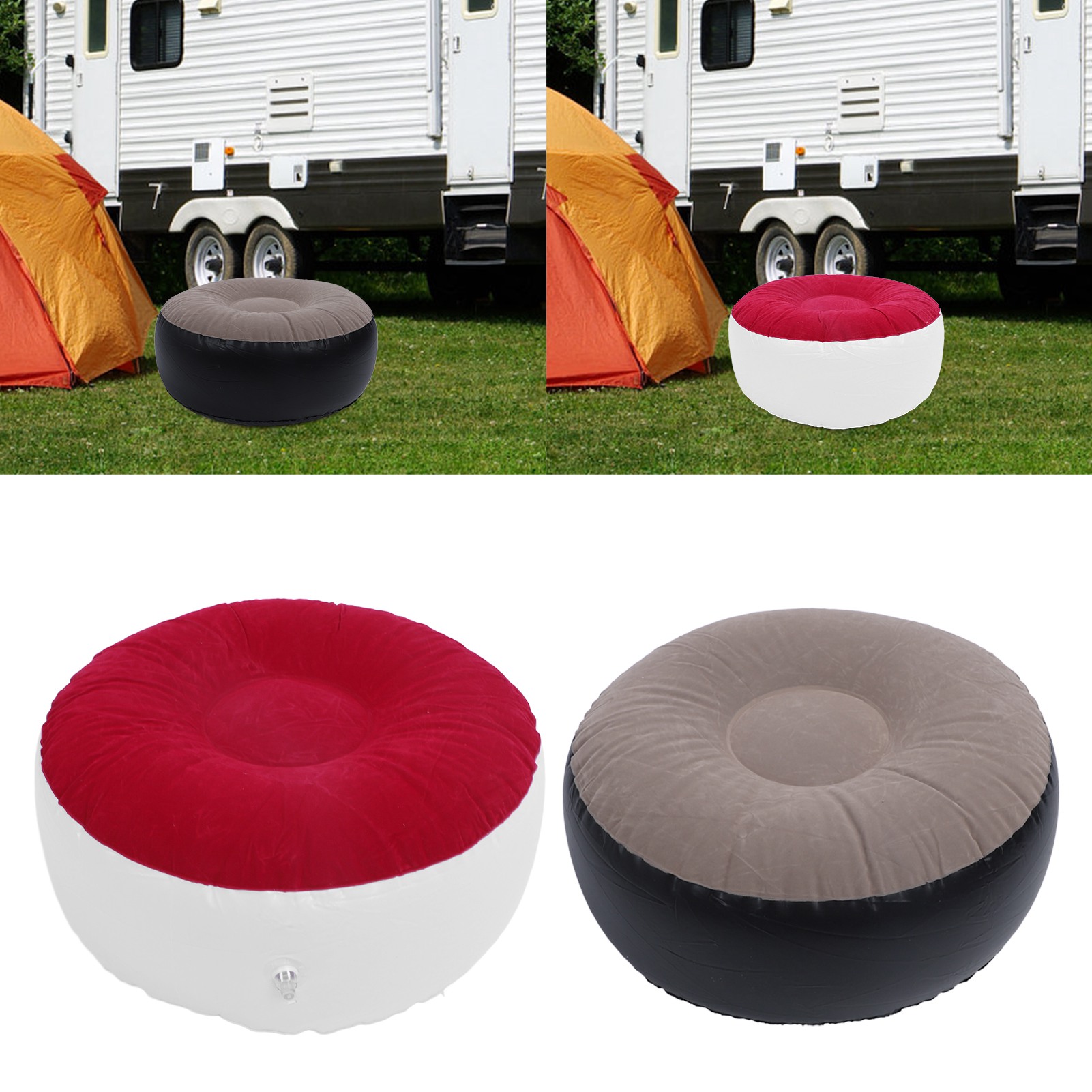 Outdoor Furniture Arhaus - Inflatable Flocking Stool Multipurpose Lightweight Portable