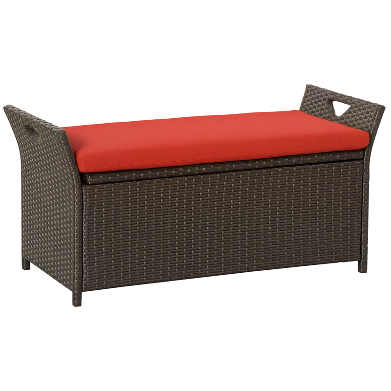 Outdoor Furniture Cushions - 29 Gallon Patio Wicker Storage Bench,