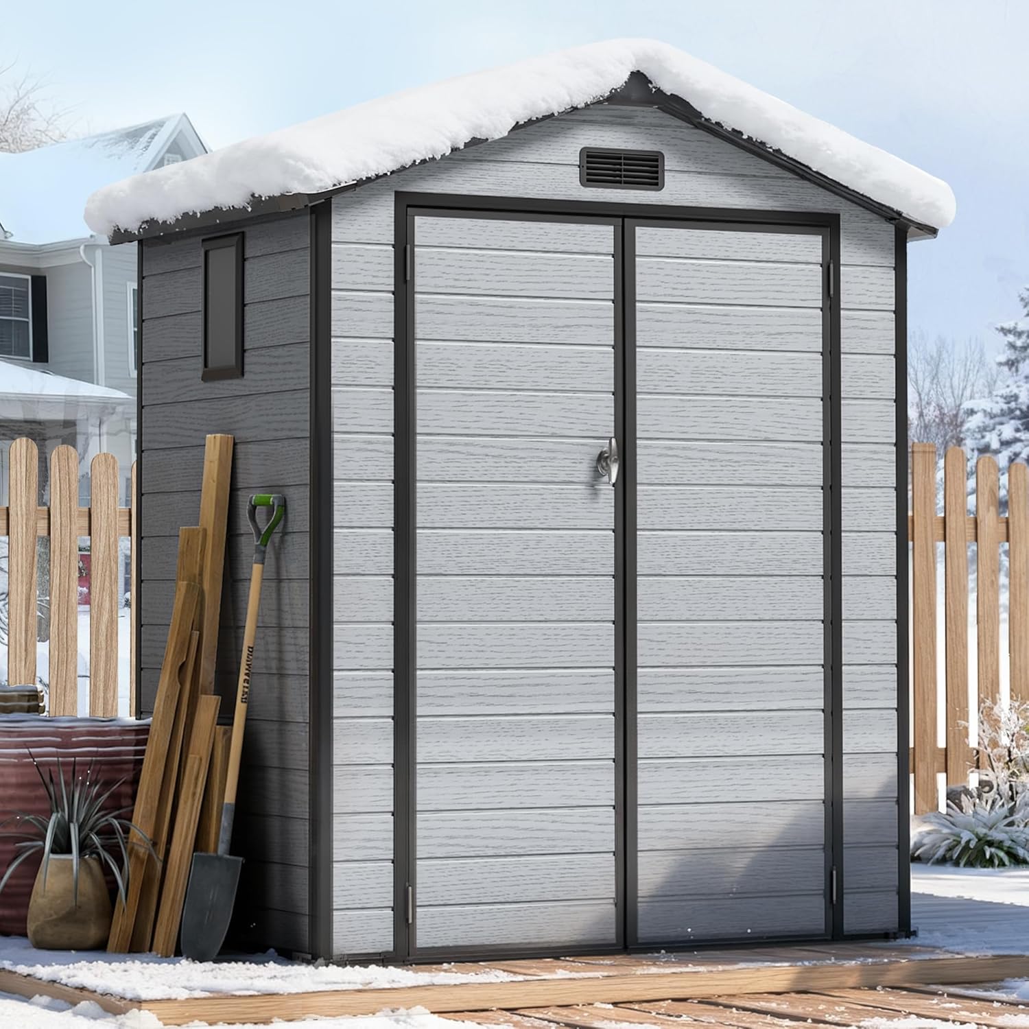 6X4 FT Outdoor Shed, Plastic S - Outdoor Furniture Arhaus recensione e prezzo