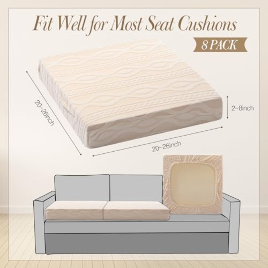 8Pcs Stretch Patio Cushion Cov - Outdoor Furniture Sofa recensione e prezzo