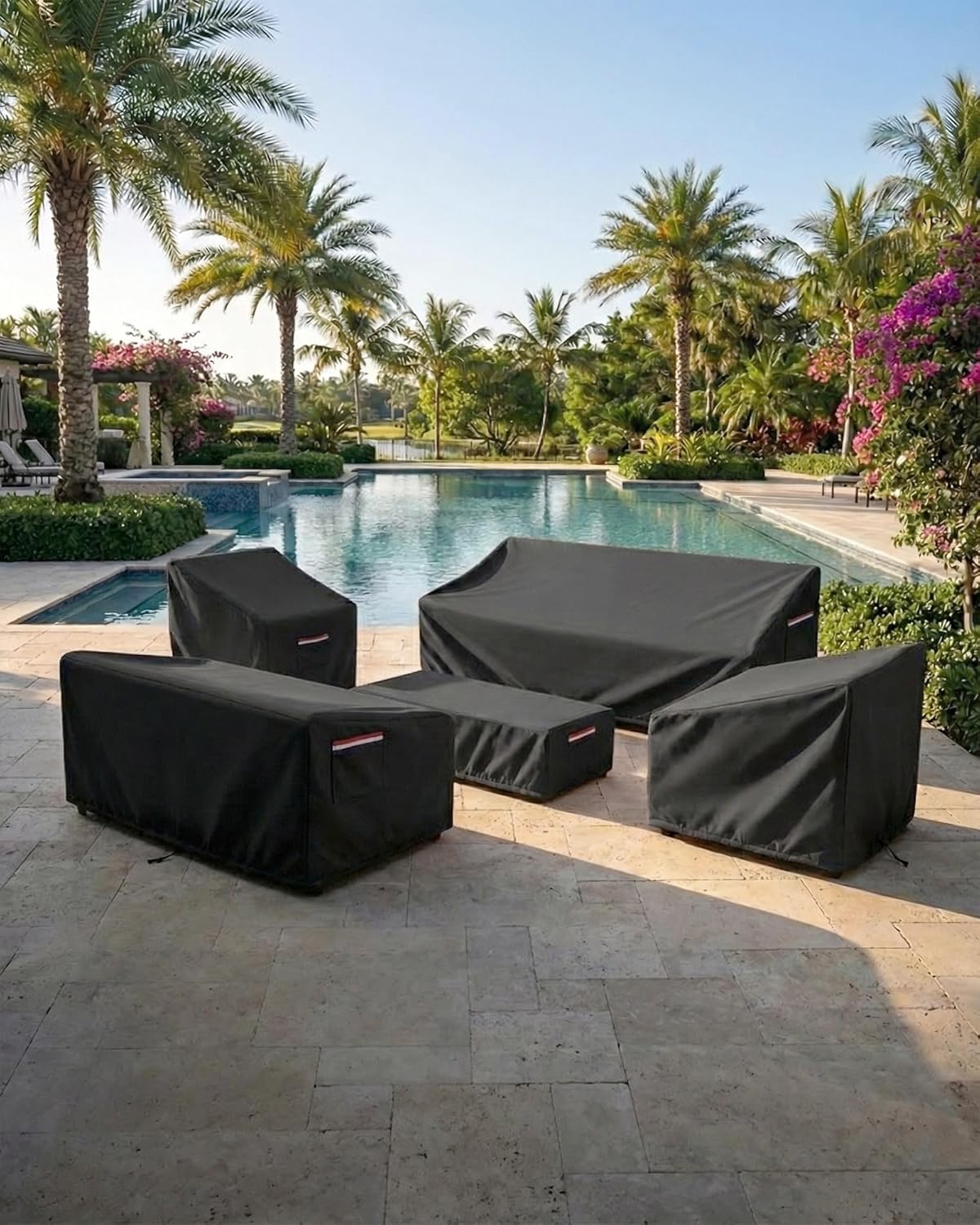 4-Piece Patio Furniture Cover  - Outdoor Furniture Sofa recensione e prezzo