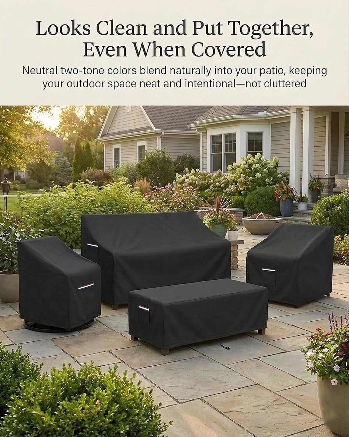 4-Piece Patio Furniture Cover  - Outdoor Furniture Sofa recensione e prezzo