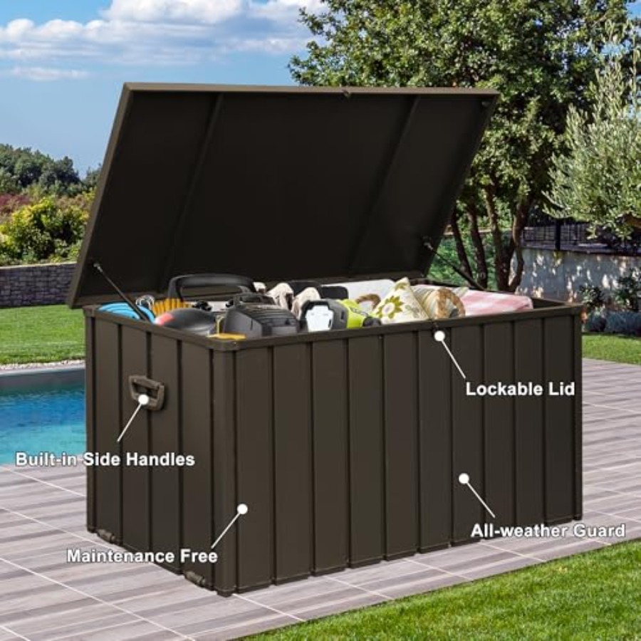 160 Gallon Deck Box Outdoor St - Outdoor Furniture Cushions recensione e prezzo