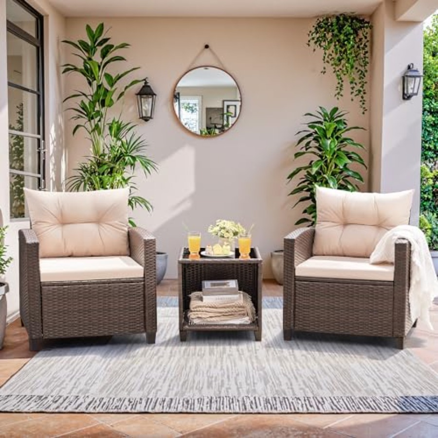 Devoko 3 Pieces Patio Furnitur - Outdoor Furniture Table recensione e prezzo