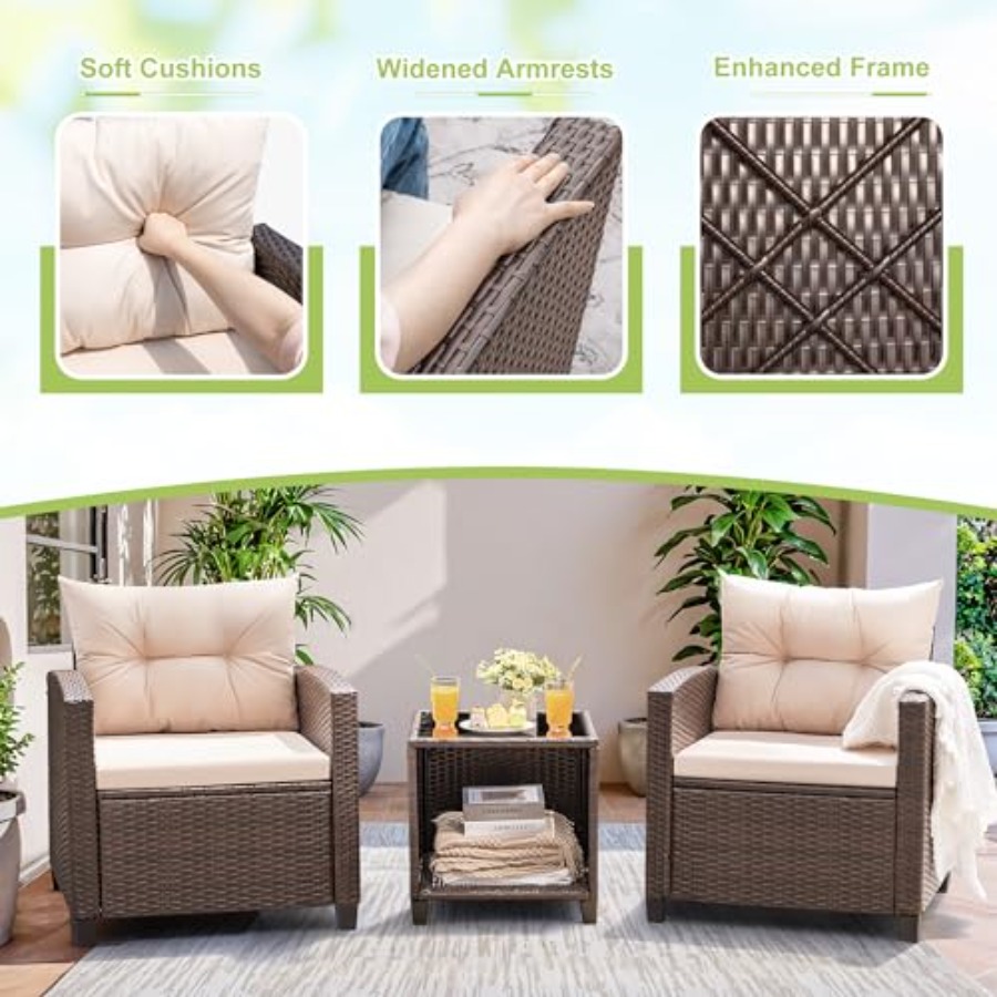 Devoko 3 Pieces Patio Furnitur - Outdoor Furniture Table recensione e prezzo