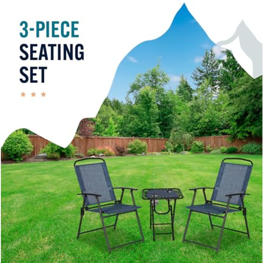 Trapper's Peak 3-Piece Folding - Outdoor Furniture Table recensione e prezzo