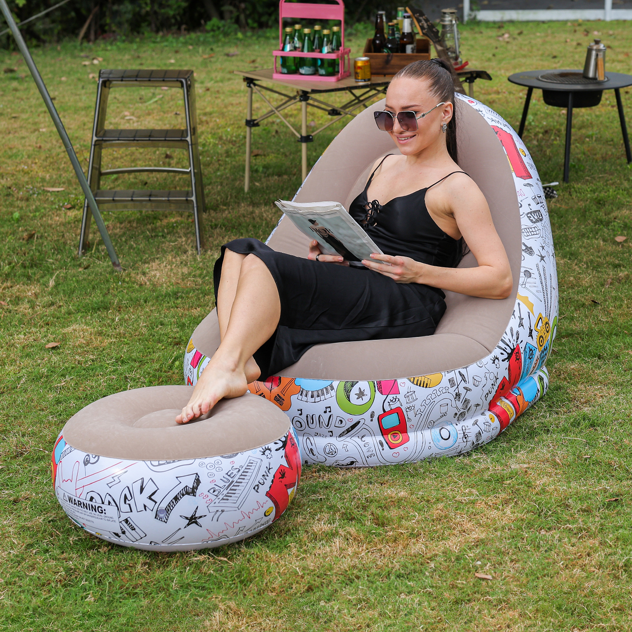 1PC Inflatable Lounger Chair w - Outdoor Furniture Arhaus recensione e prezzo