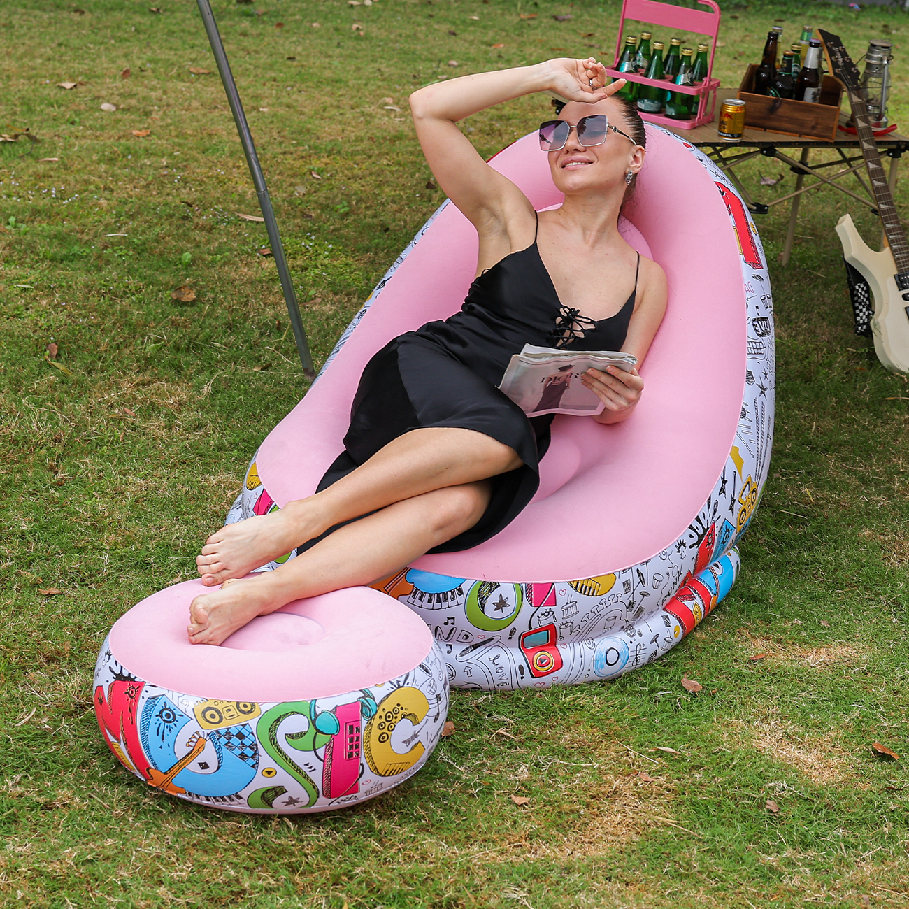 1PC Inflatable Lounger Chair w - Outdoor Furniture Arhaus recensione e prezzo