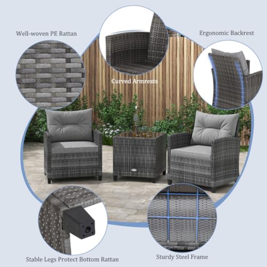 KOTEK 3 Piece Patio Furniture  - Outdoor Furniture Cushions recensione e prezzo