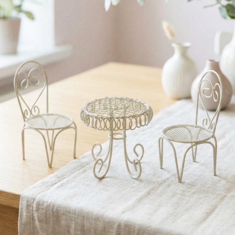 1/3Pcs Dollhouse Garden Displa - Outdoor Furniture Table recensione e prezzo