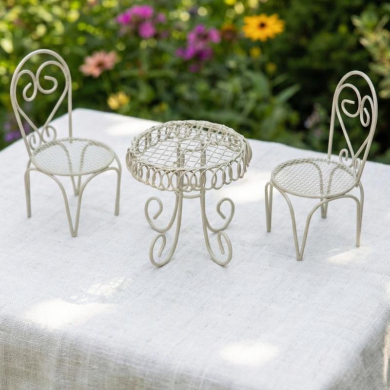 1/3Pcs Dollhouse Garden Displa - Outdoor Furniture Table recensione e prezzo